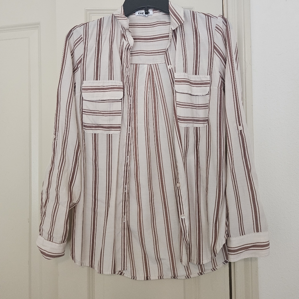 Express Striped Button Down